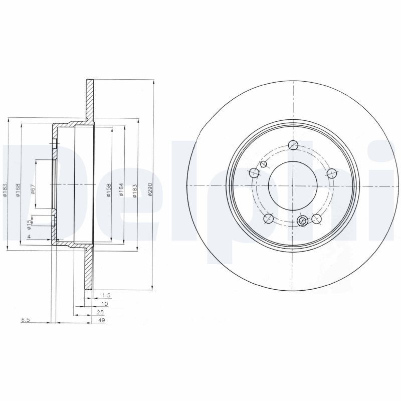 DELPHI BG3601 Brake Disc