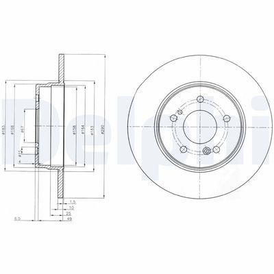 Brake Disc DELPHI BG3601