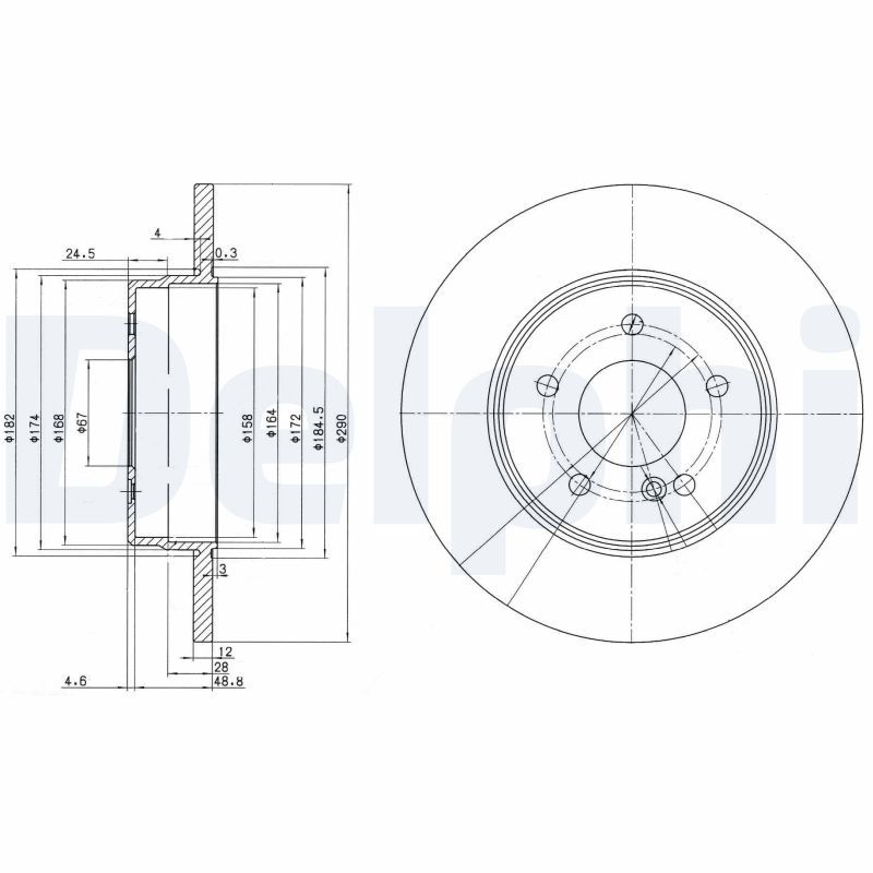 DELPHI BG3602 Brake Disc