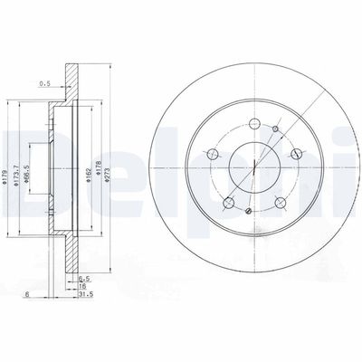 Brake Disc DELPHI BG3607
