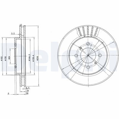 Brake Disc DELPHI BG3612