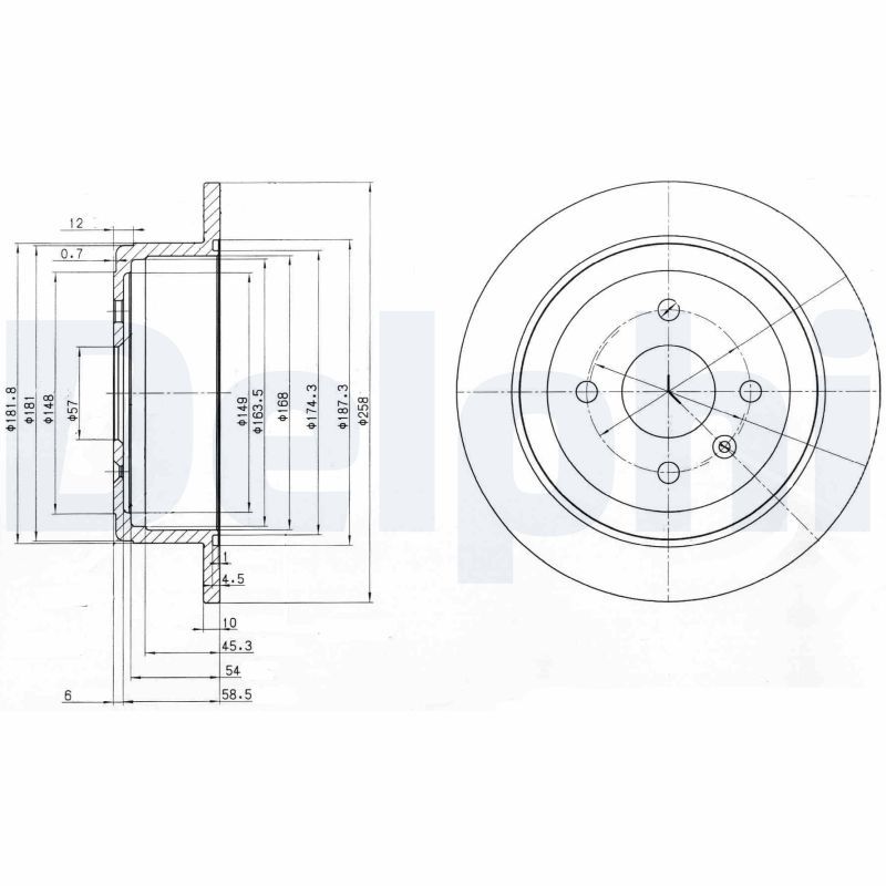 DELPHI BG3615 Brake Disc