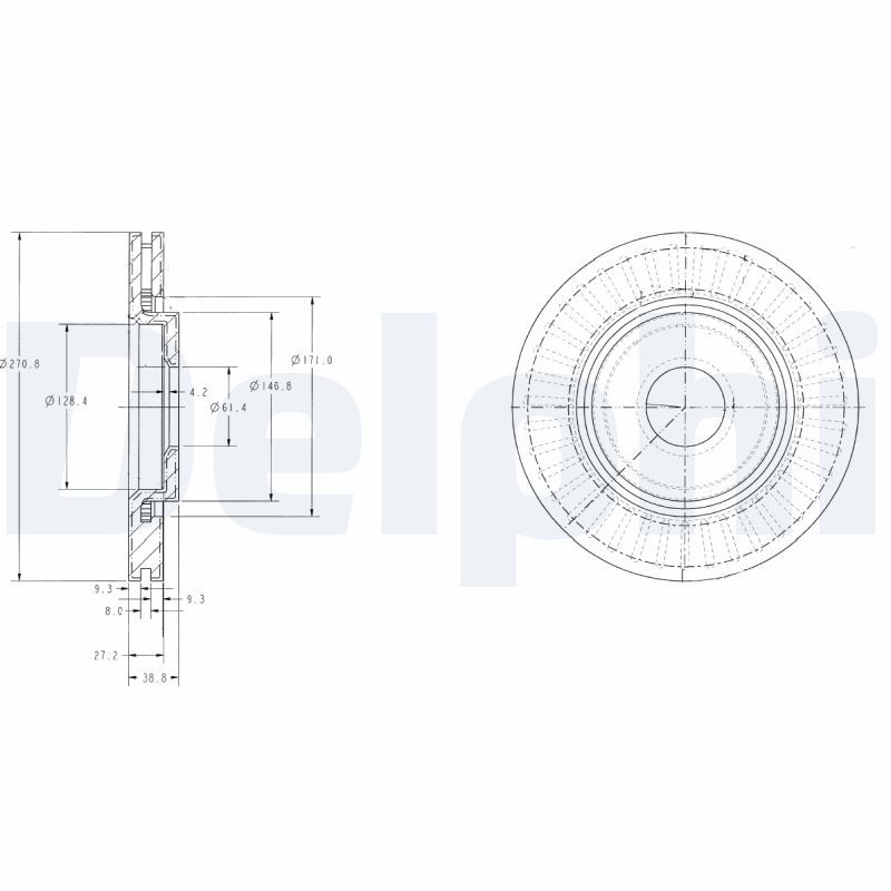 DELPHI BG3620C Brake Disc