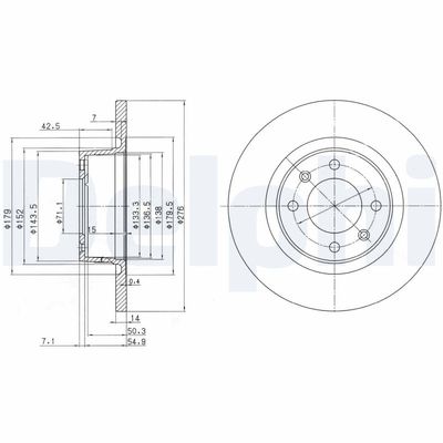 Brake Disc DELPHI BG3621C