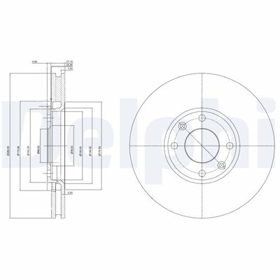Brake Disc DELPHI BG3622C