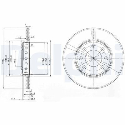 Brake Disc DELPHI BG3658