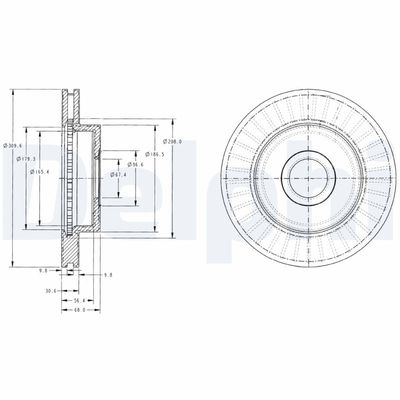 Brake Disc DELPHI BG3659