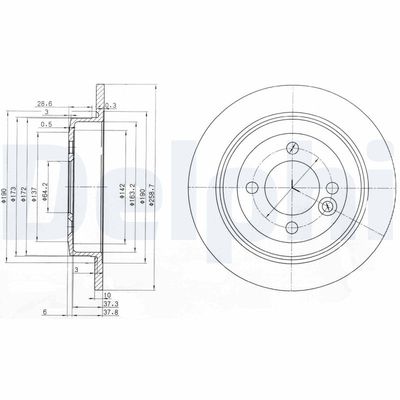 Brake Disc DELPHI BG3662