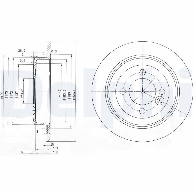 DELPHI BG3662C Brake Disc