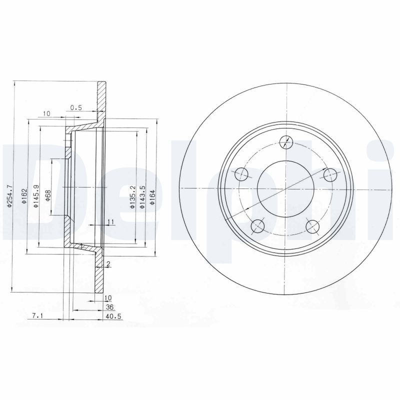 DELPHI BG3671 Brake Disc