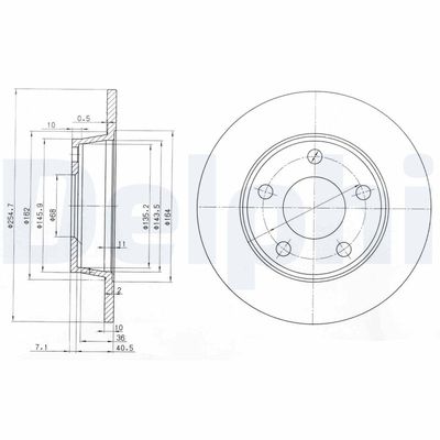 Brake Disc DELPHI BG3671
