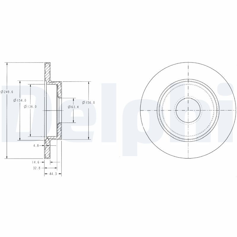 DELPHI BG3673 Brake Disc