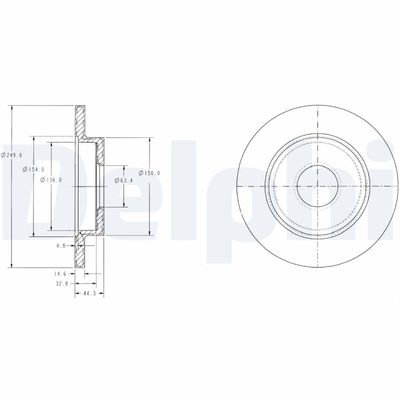 Brake Disc DELPHI BG3673C