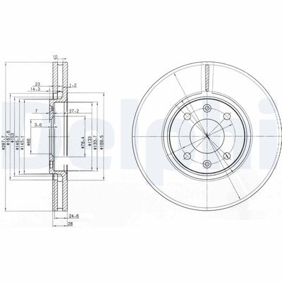Brake Disc DELPHI BG3675