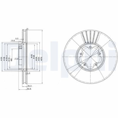 Brake Disc DELPHI BG3676