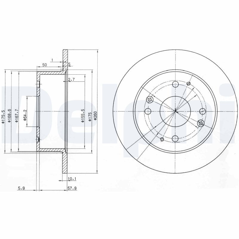DELPHI BG3677 Brake Disc