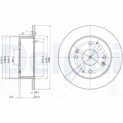 Brake Disc DELPHI BG3677