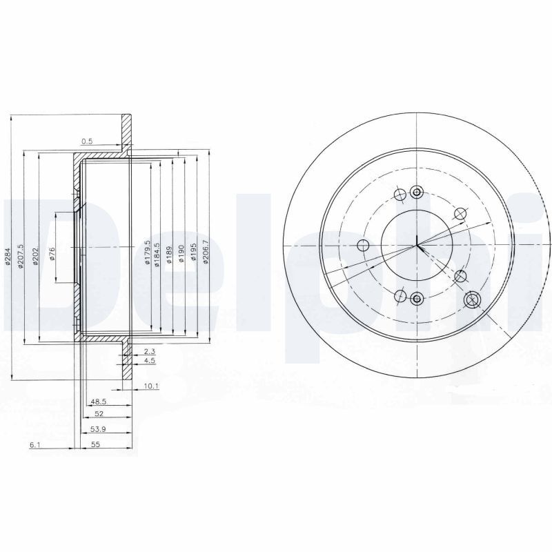 DELPHI BG3680 Brake Disc