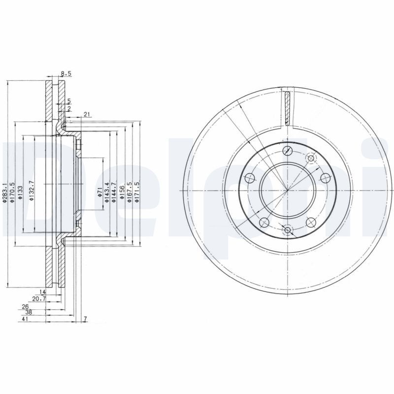 DELPHI BG3682 Brake Disc