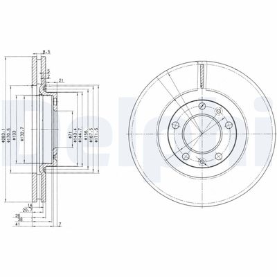 Brake Disc DELPHI BG3682