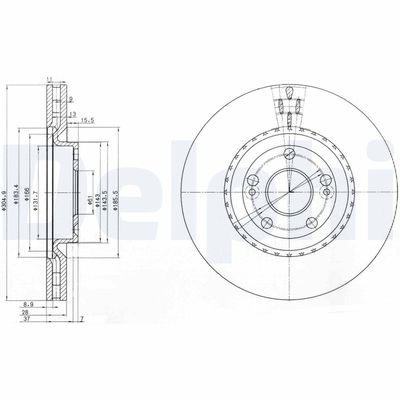 Brake Disc DELPHI BG3685