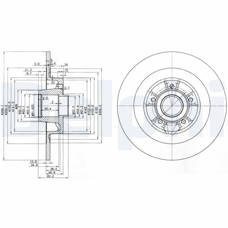 DELPHI BG3686 Brake Disc