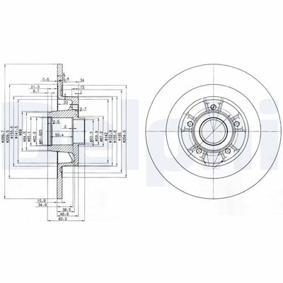 Brake Disc DELPHI BG3686