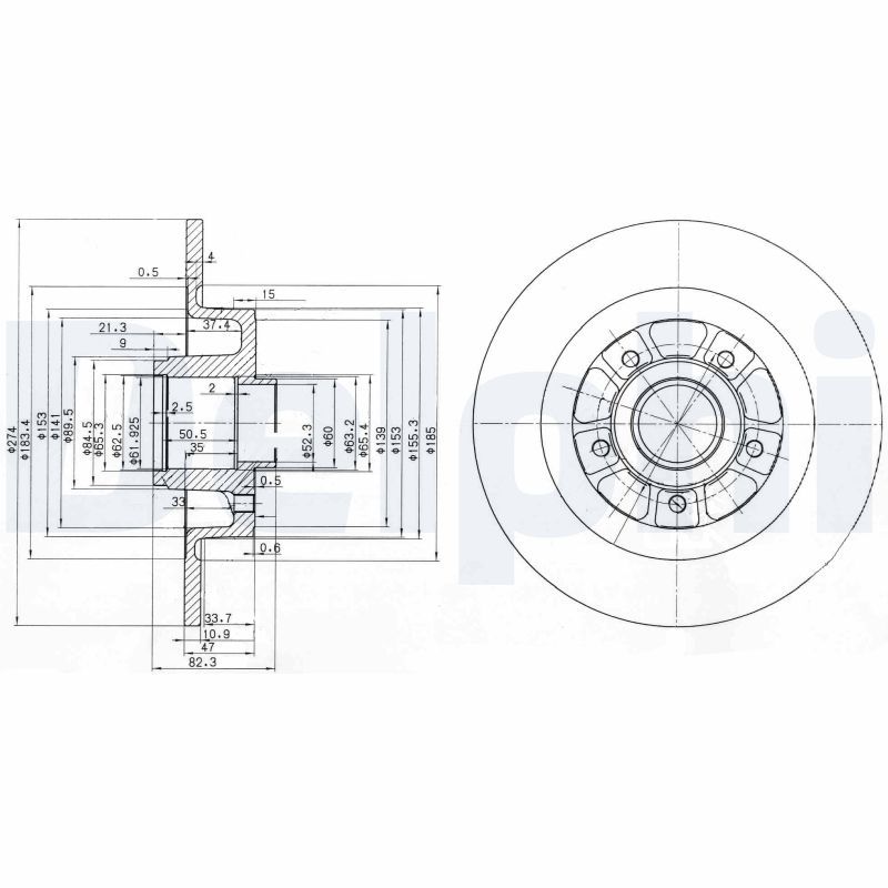 DELPHI BG3689 Brake Disc