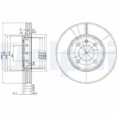 Brake Disc DELPHI BG3694