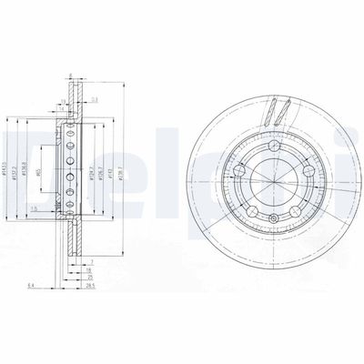 Brake Disc DELPHI BG3695