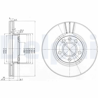 Brake Disc DELPHI BG3696