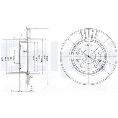 Brake Disc DELPHI BG3702C