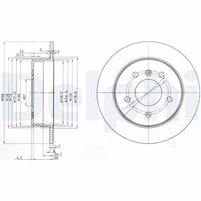 Brake Disc DELPHI BG3710