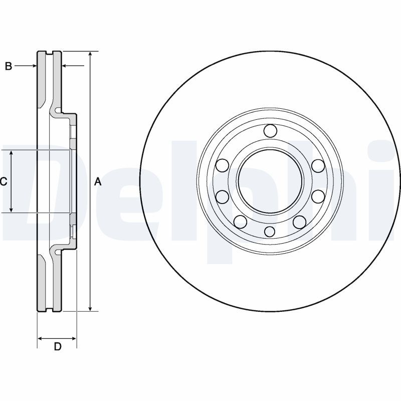 DELPHI BG3713 Brake Disc