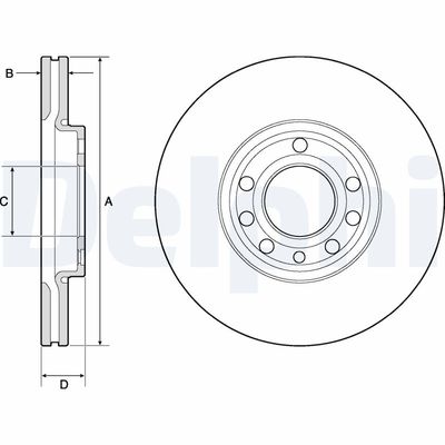 Brake Disc DELPHI BG3713C