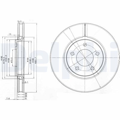 Brake Disc DELPHI BG3716