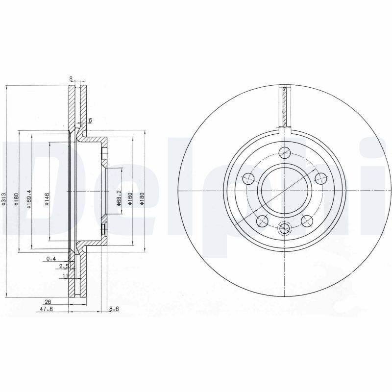 DELPHI BG3719 Brake Disc