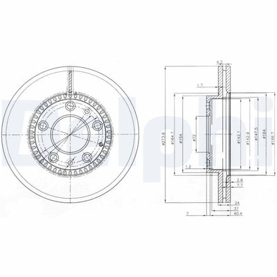 Brake Disc DELPHI BG3724