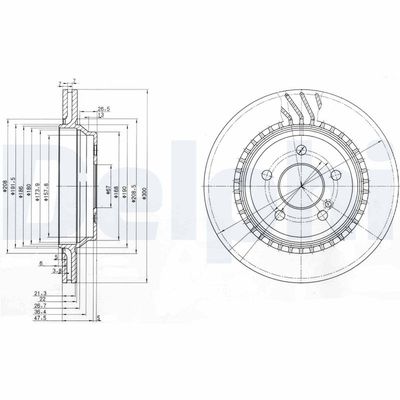 Brake Disc DELPHI BG3726