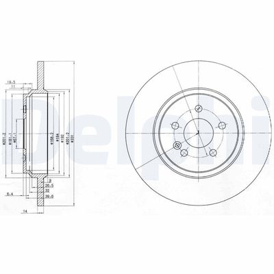 Brake Disc DELPHI BG3728