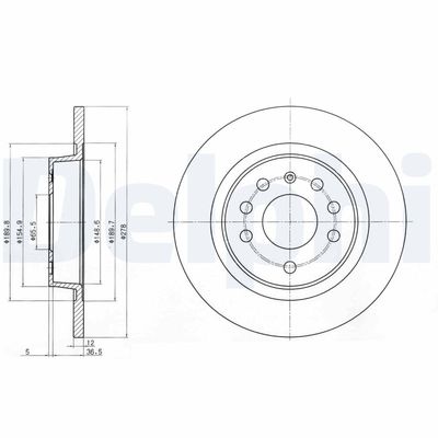 Brake Disc DELPHI BG3731C