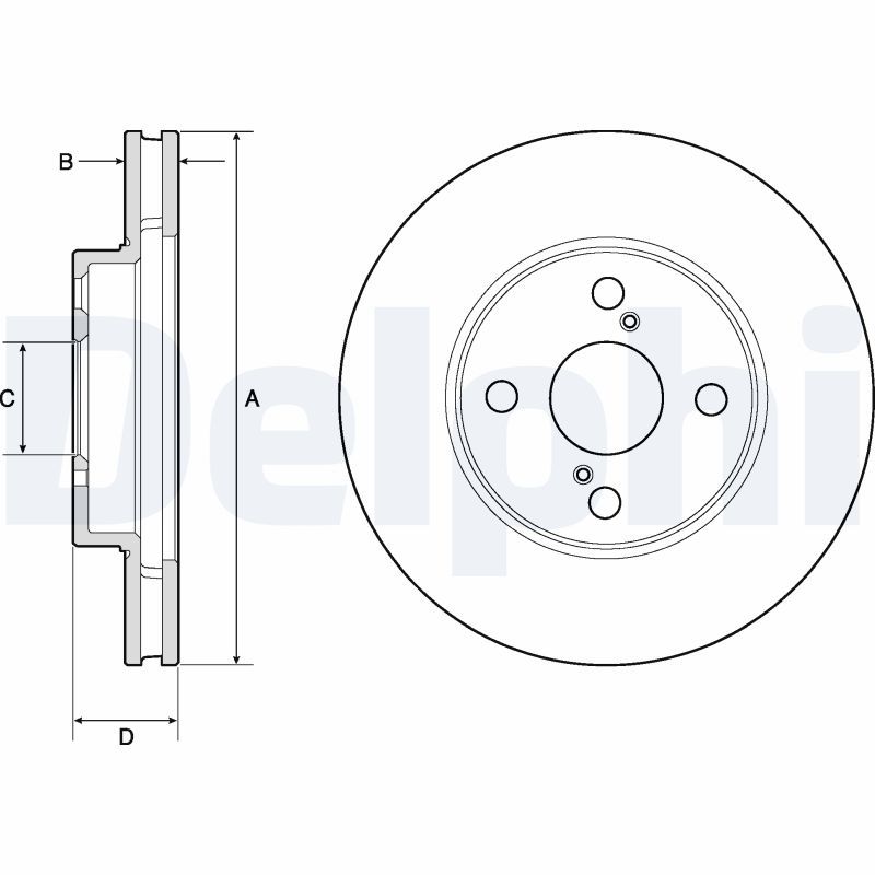 DELPHI BG3734 Brake Disc