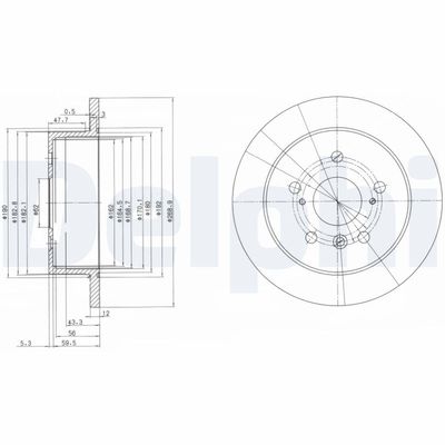Brake Disc DELPHI BG3736