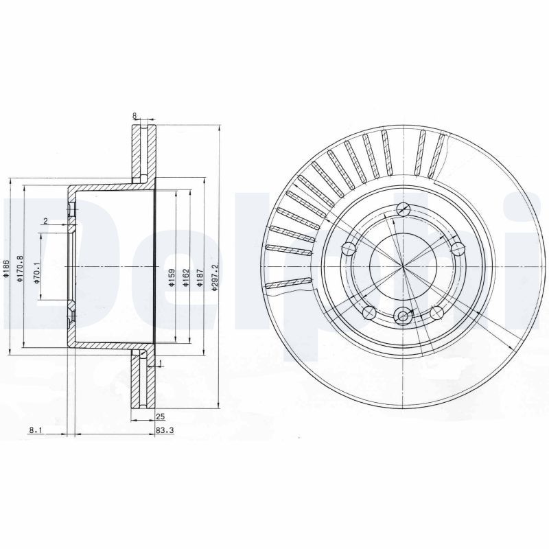 DELPHI BG3737 Brake Disc