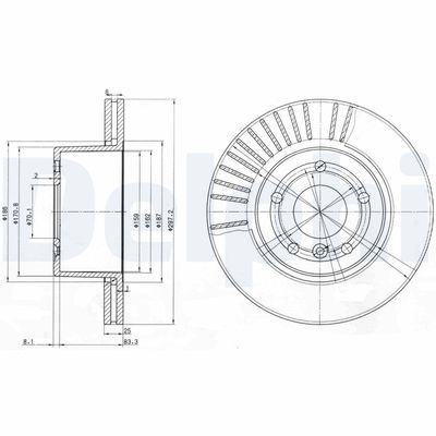 Brake Disc DELPHI BG3737