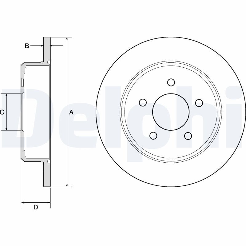 DELPHI BG3739 Brake Disc