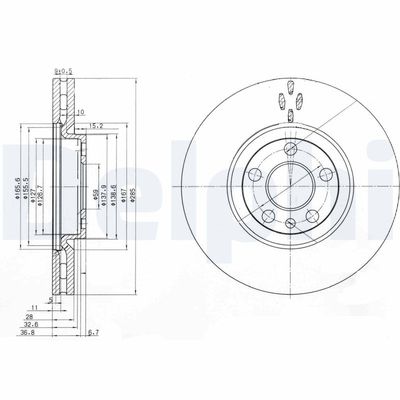 Brake Disc DELPHI BG3740C