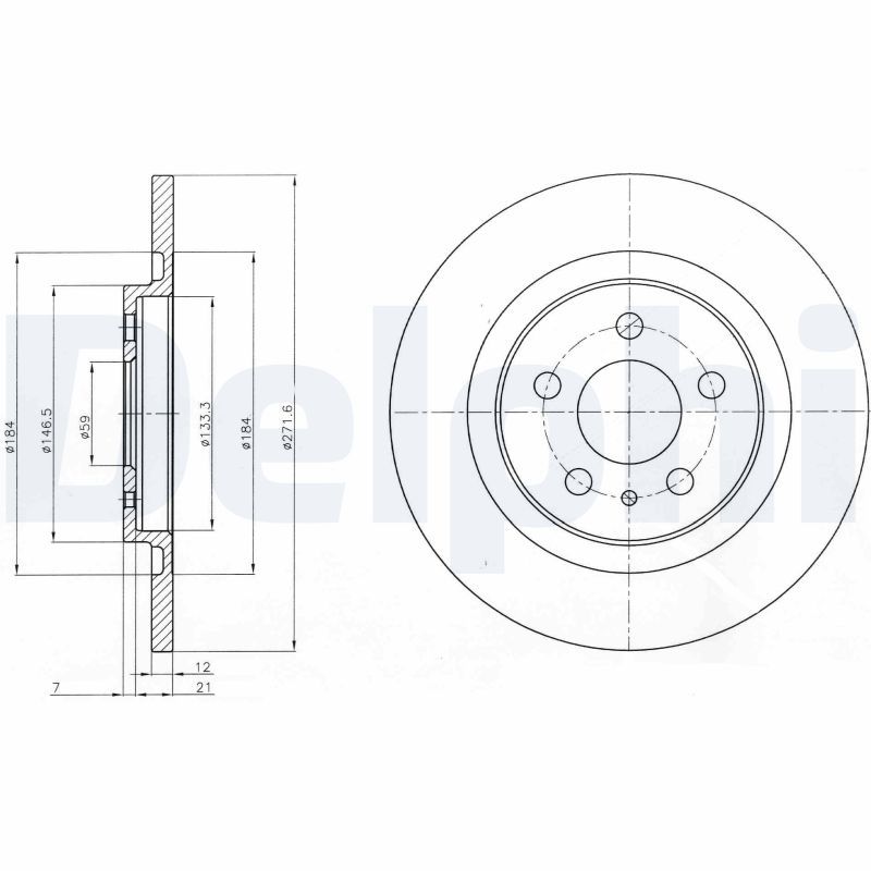 DELPHI BG3741 Brake Disc