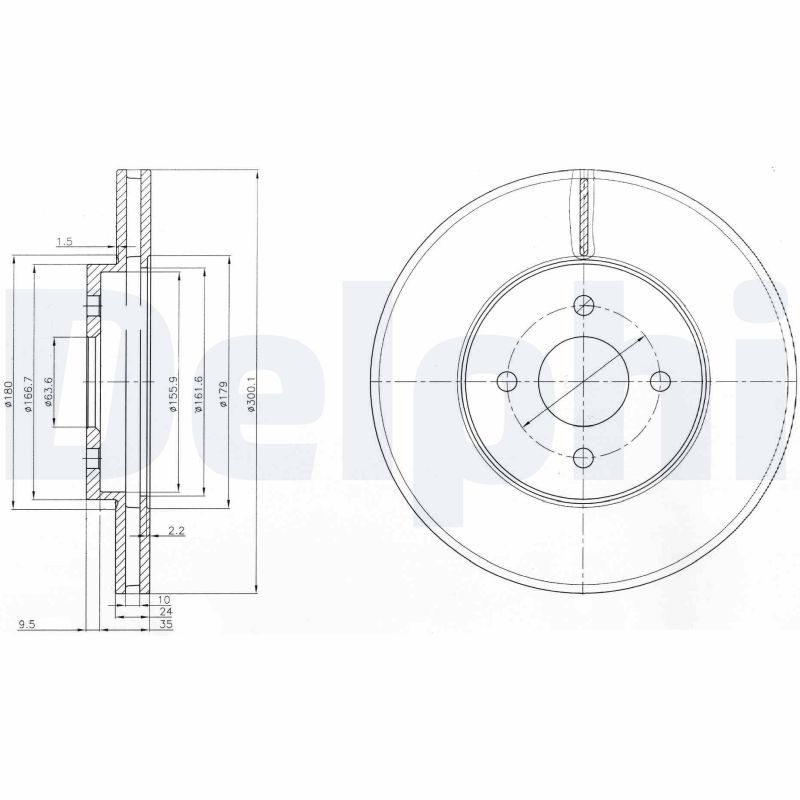 DELPHI BG3742 Brake Disc