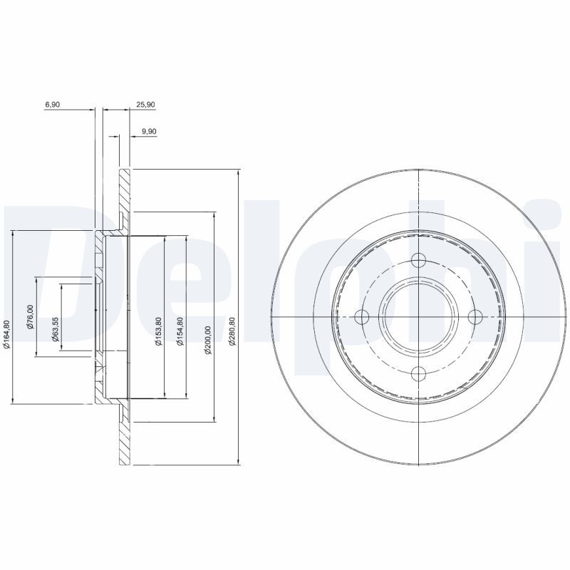 DELPHI BG3743 Brake Disc
